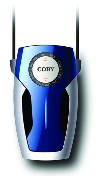 Coby CX73 Портативный Цифровой Синий радиоприемник