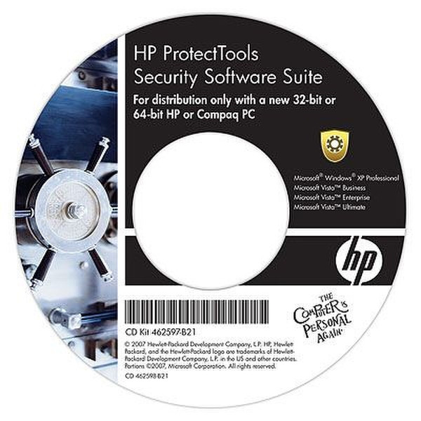 HP ProtectTools Version 3.0 (1 User) Software