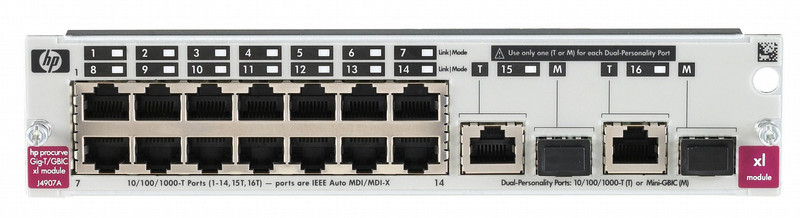 HP ProCurve Switch xl 16-port 10/100/1000 Module Netzwerkkarte