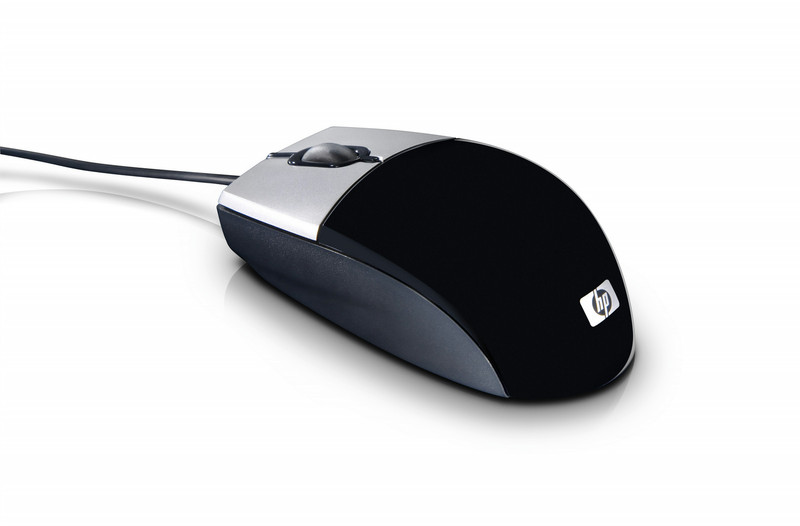 HP GM324AA USB Оптический Для обеих рук Черный, Cеребряный компьютерная мышь
