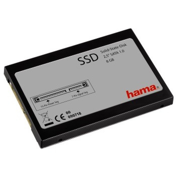 Hama Solid State Disk (SSD) Flash Memory Hard Drive, 8 GB, 2.5