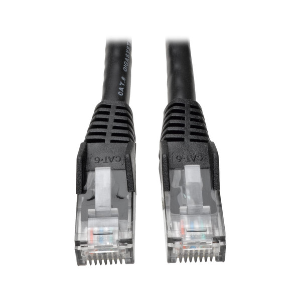 Tripp Lite Cat6 Gigabit Snagless Molded UTP Patch Cable (RJ45 M/M) - Black, 4.57 m (15-ft.)