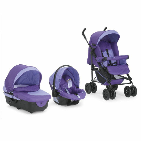 Chicco Trio Enjoy Fun Travel system pram 1место(а) Черный, Лиловый, Пурпурный