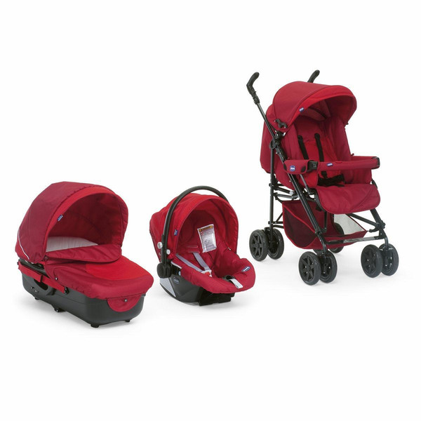 Chicco Trio Enjoy Fun Travel system pram 1место(а) Черный, Красный