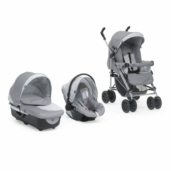 Chicco Trio Enjoy Fun Travel system pram 1место(а) Черный, Серый, Нержавеющая сталь