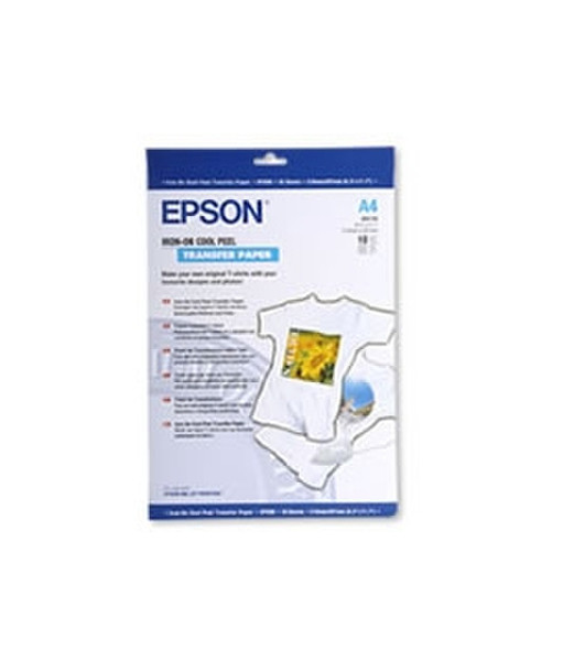 Epson Iron-on-transfer Paper, DIN A4, 124 g/m², 10 Blatt T-Shirt Transfer-Folie