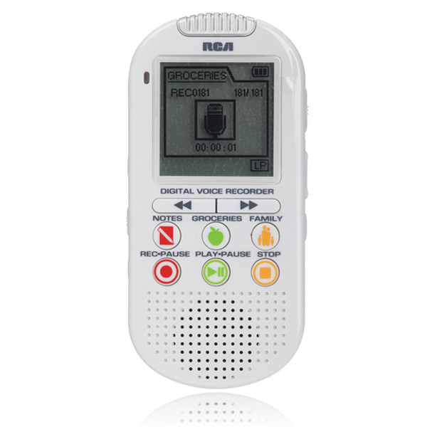 Audiovox VR5210 Встроенная память Белый диктофон