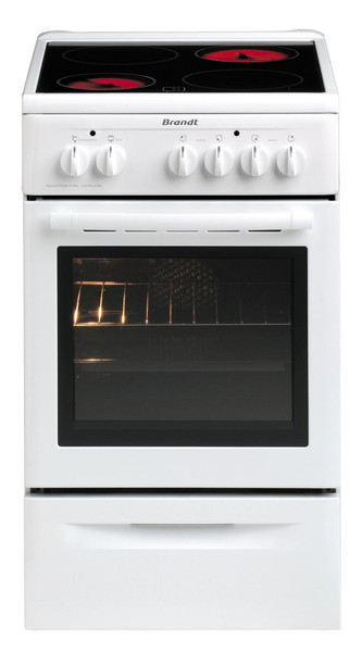 Brandt KV550WE2 Freestanding Induction hob B White cooker