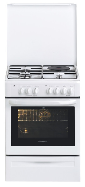 Brandt KMP1015W Freestanding Combi hob A White cooker