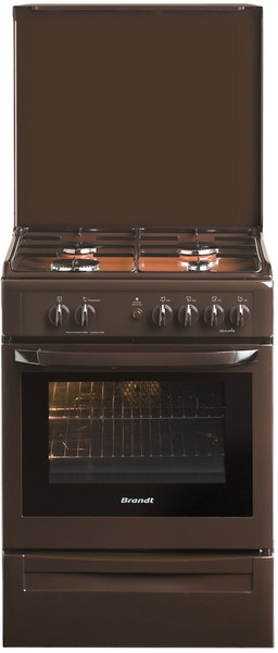 Brandt KGC1005T Freestanding Gas hob Brown cooker