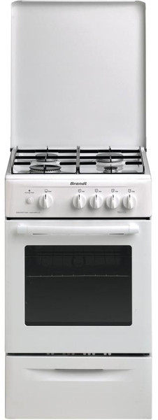 Brandt KG1050W Freestanding Gas hob White cooker
