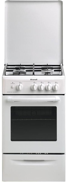 Brandt KG1050W Freistehend Gas hob Weiß Küchenherd