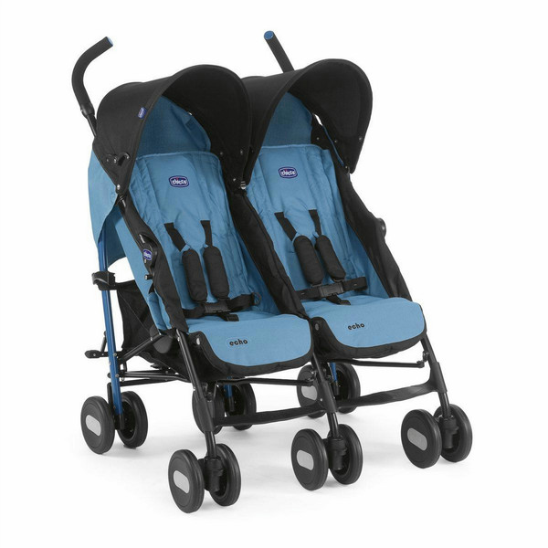 Chicco Echo Twin Side-by-side stroller 2Sitz(e) Schwarz, Blau