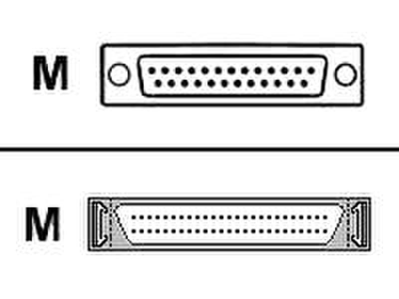Epson Cable SCSI male>DB50 1.8m Scanner 2m Schwarz Netzwerkkabel