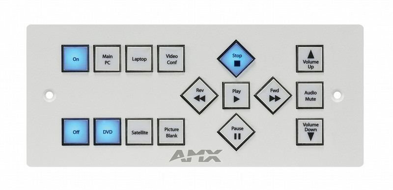 AMX CP-1016-TR-UK press buttons White remote control