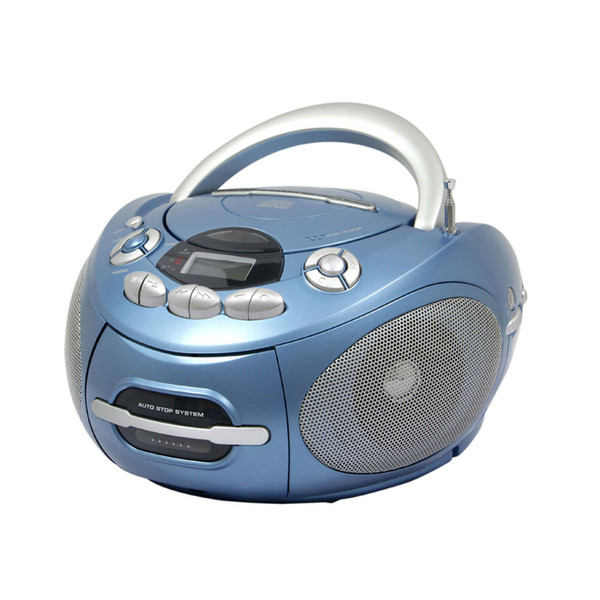New Majestic AH-1287 MP3 USB Analog Blue,Silver CD radio