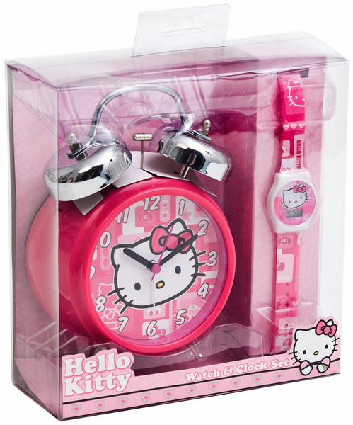 Hello Kitty 25623 Металлический, Розовый будильник