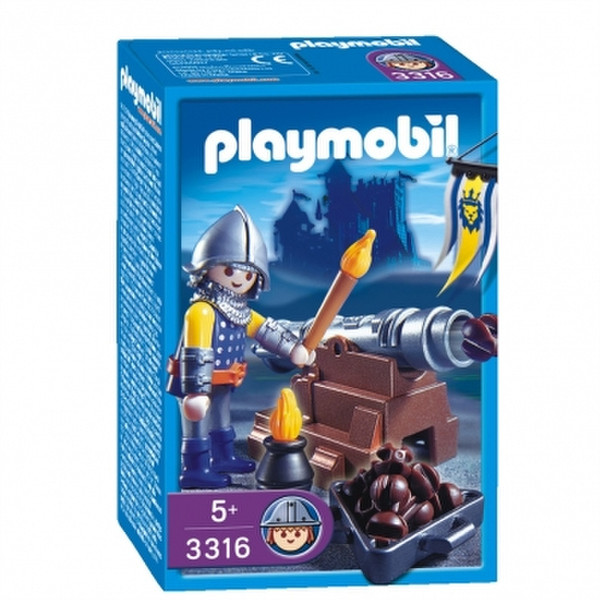 Playmobil Cannon Guard Синий, Коричневый, Разноцветный, Cеребряный, Желтый