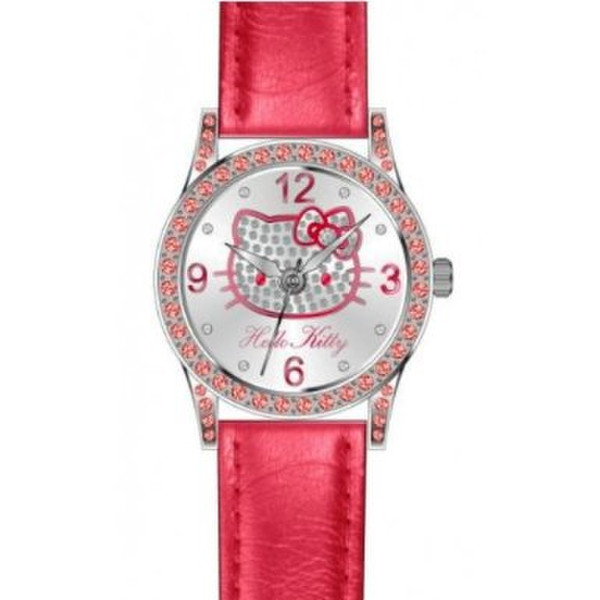 Hello Kitty 4401004 Wristwatch Girl Quartz Red,Silver watch