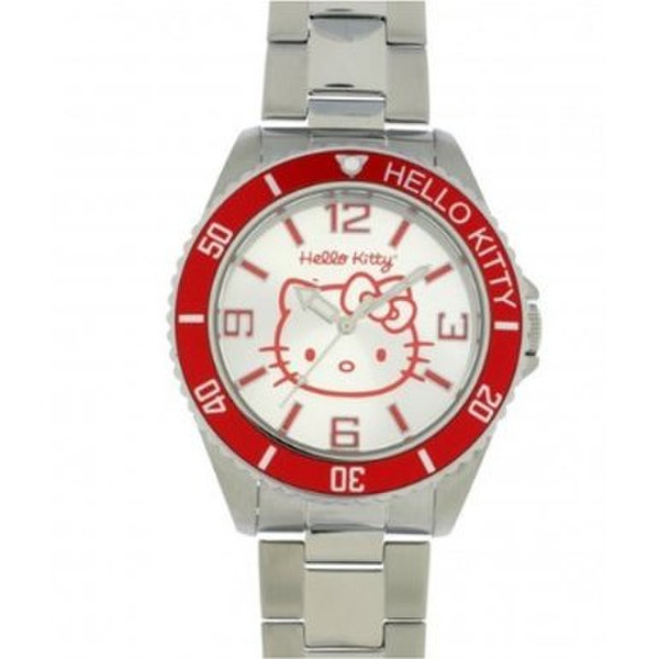 Hello Kitty 4402202 Bracelet Female Quartz Red,Silver watch