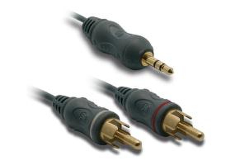 Metronic 470081 10м 3.5mm 2 x RCA Черный аудио кабель