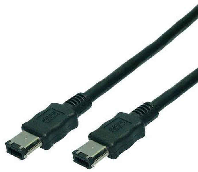 LogiLink 3m IEEE1394 3m 6-p 6-p Black firewire cable