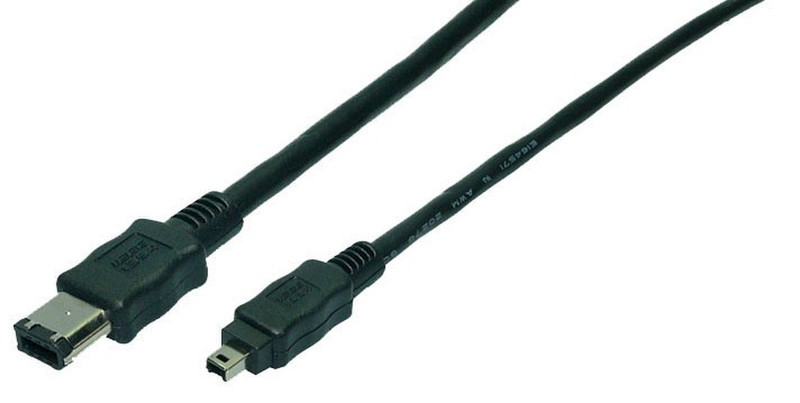 LogiLink 5m IEEE1394 5m 6-p 4-p Black firewire cable