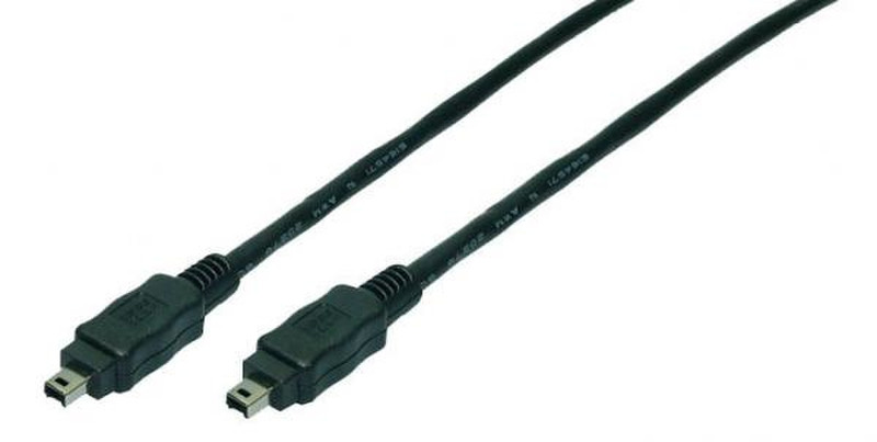 LogiLink 5m IEEE1394 5м 4-p 4-p Черный FireWire кабель