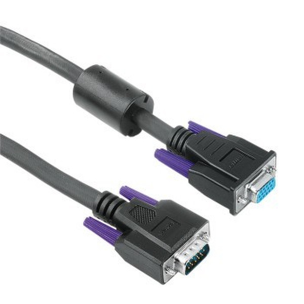 Hama 5.0m VGA F/M 5m VGA (D-Sub) VGA (D-Sub) Black VGA cable