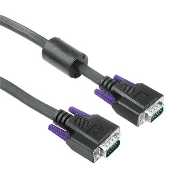 Hama VGA(m)/VGA(m), 3.0m 3м VGA (D-Sub) VGA (D-Sub) Черный, Фиолетовый