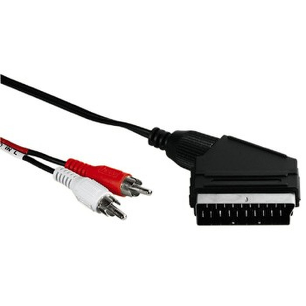 Hama 2m RCA/Scart 2m 2 x RCA SCART (21-pin) Black video cable adapter