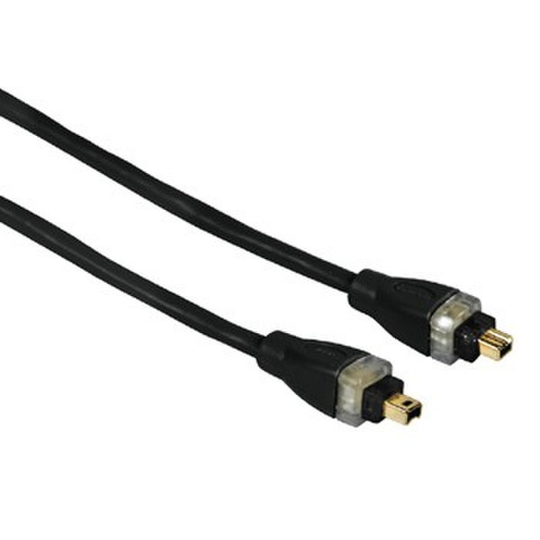 Hama 1 m, 4-p/4-p, M/M 1м 4-p 4-p Черный FireWire кабель