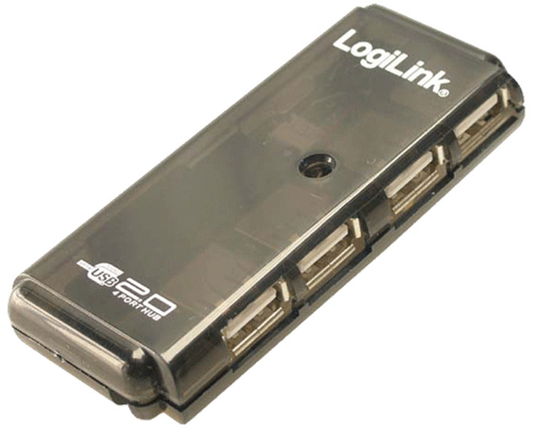 LogiLink UH0001 480Мбит/с Черный хаб-разветвитель