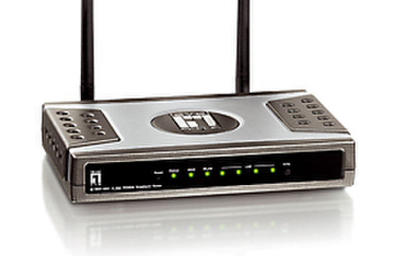 LevelOne N_Max Wireless Broadband Router Schwarz, Silber WLAN-Router