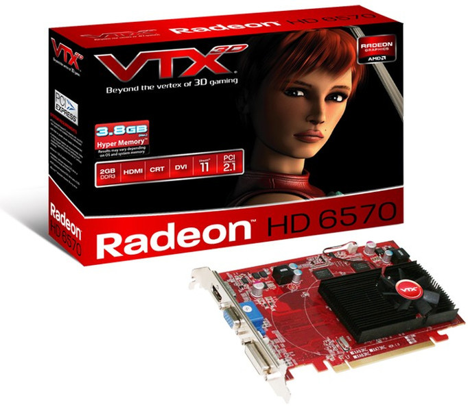 VTX3D HD6570 2GB DDR3 (V2) Radeon HD6570 2GB GDDR3 graphics card