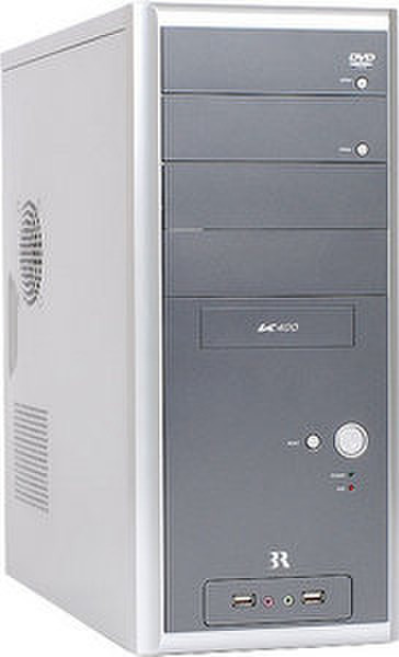 3R System K400 Midi-Tower Silber Computer-Gehäuse