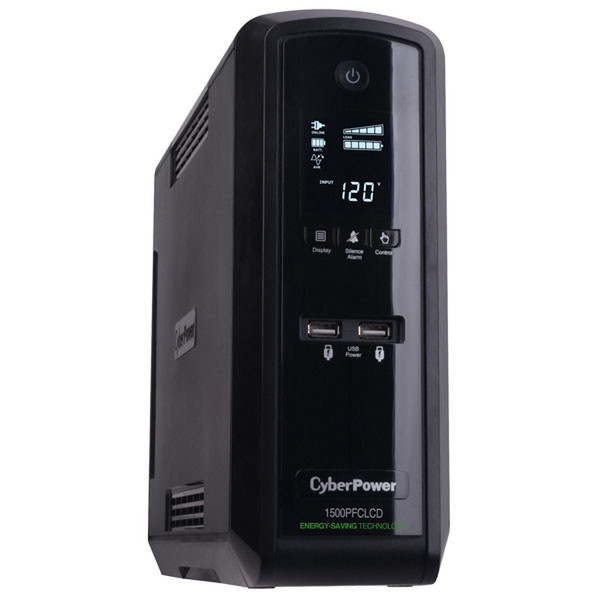 CyberPower CP1500PFCLCDTAA 1500VA 10AC outlet(s) Tower Black uninterruptible power supply (UPS)