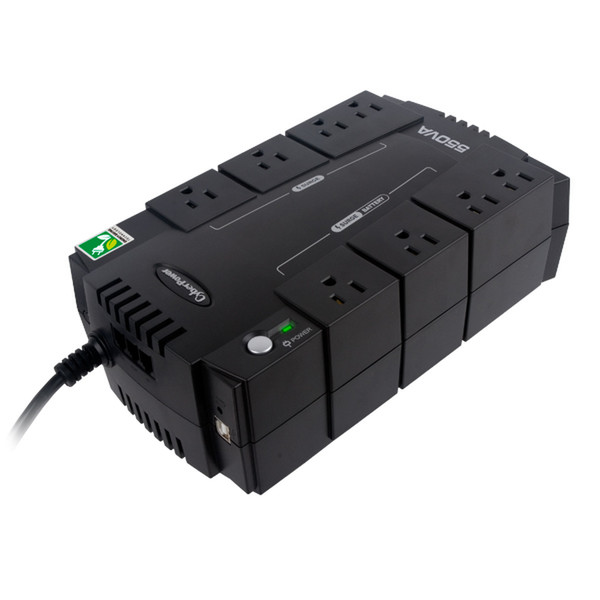 CyberPower CP550SLGTAA 550VA 8AC outlet(s) Kompakt Schwarz Unterbrechungsfreie Stromversorgung (UPS)