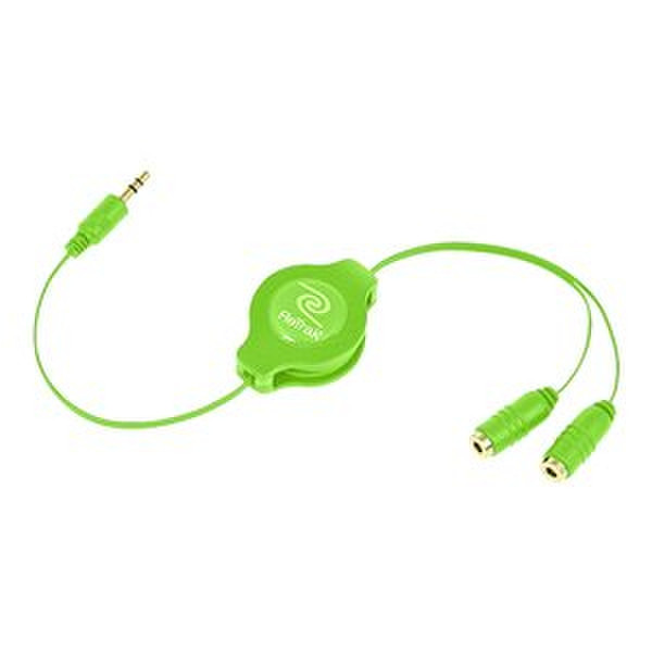 Emerge ETCABLESPLGN 1м 3,5 мм 2 x 3,5 мм Зеленый аудио кабель