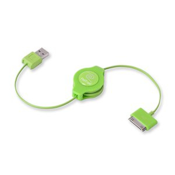 Emerge ETIPODUSBGN 1м USB A Apple 30-p Зеленый кабель USB