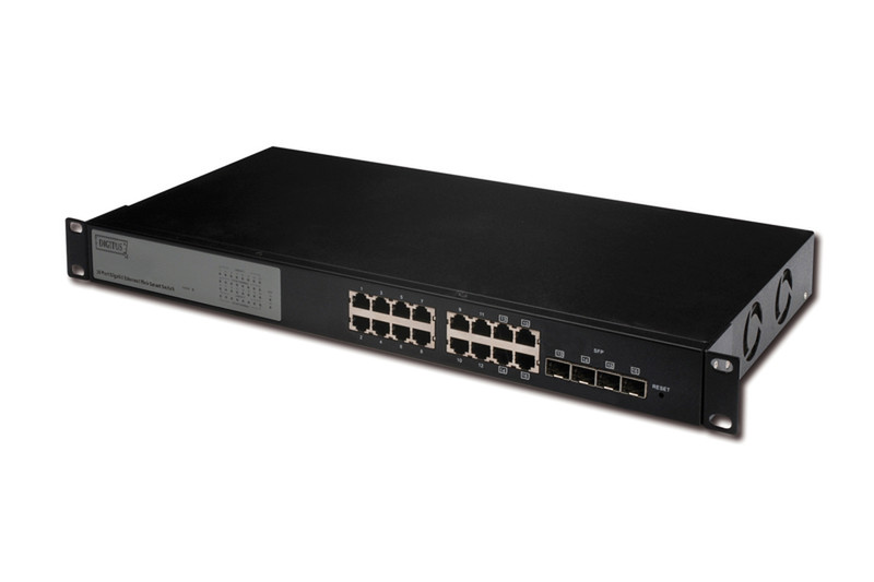 Digitus Manageable Web Smart 16-port switch + 4 SFP slots Managed Black