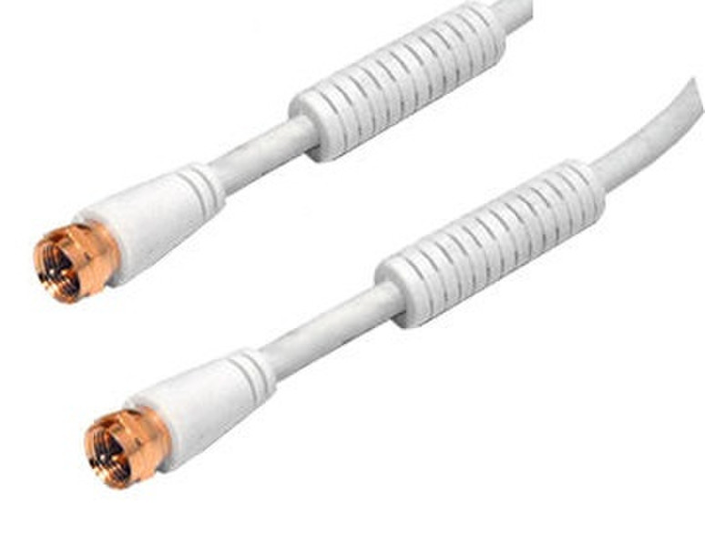 e+p FA 201 G 1.5m F F White coaxial cable