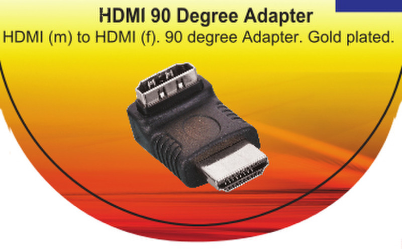 V7 HDMI ADAPTER 90 DEGREE HDMI/HDMI M/F