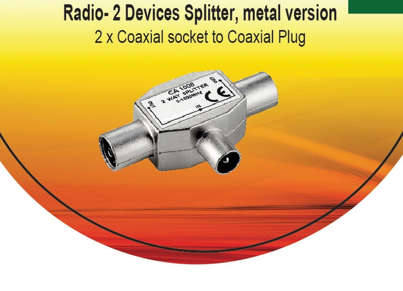 V7 Coax, 2-way Cable splitter Металлический