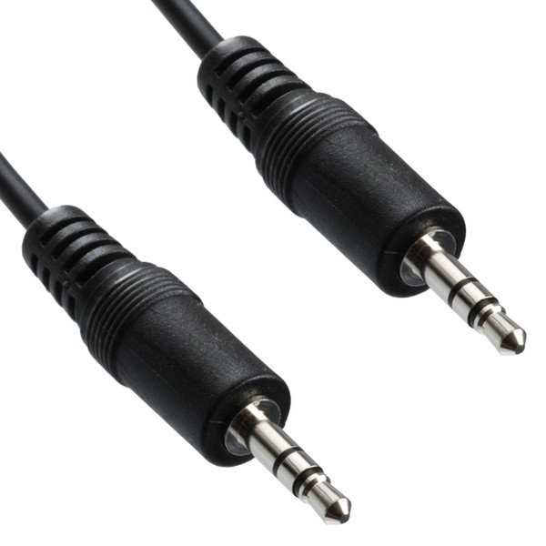 V7 3.5mm audio, 0.5m 0.5m 3.5mm 3.5mm Black audio cable