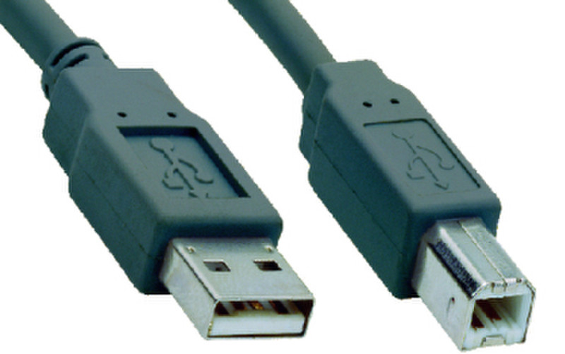 V7 V7USB2AB-03M 3м USB A USB B Серый кабель USB