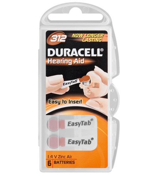 Wentronic V312 6-BL (PR41/DA312) Duracell Zinc-Air 1.4В