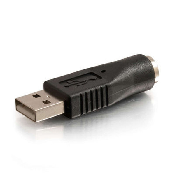 C2G USB - PS2, M/F USB A PS/2 Black cable interface/gender adapter