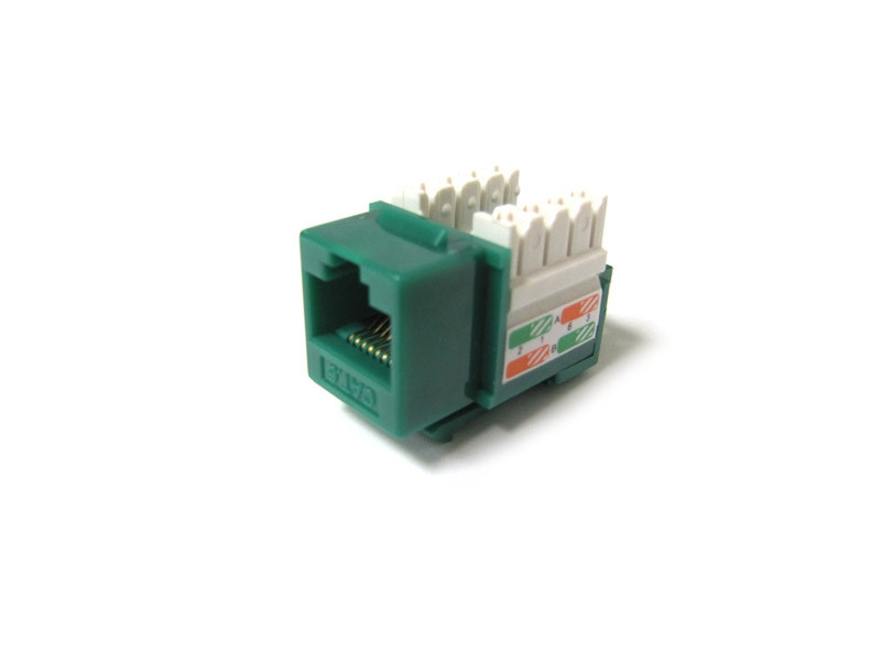 Weltron 44-678GN 8P8C RJ45 Green wire connector