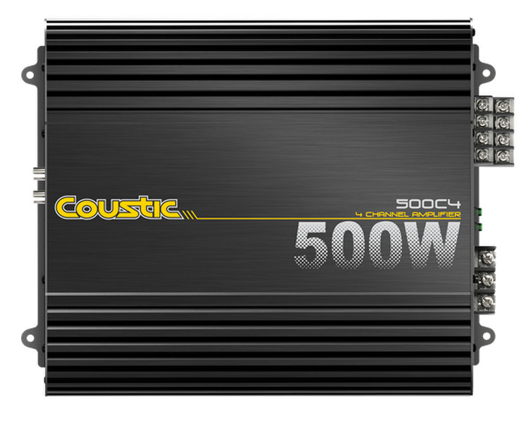 Coustic 500C4 4-Channel Amplifier 4.0 Auto Verkabelt Schwarz Audioverstärker